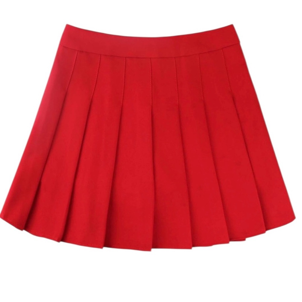 Vintage Sport Necessities Red Pleated Mini Tennis Skirt